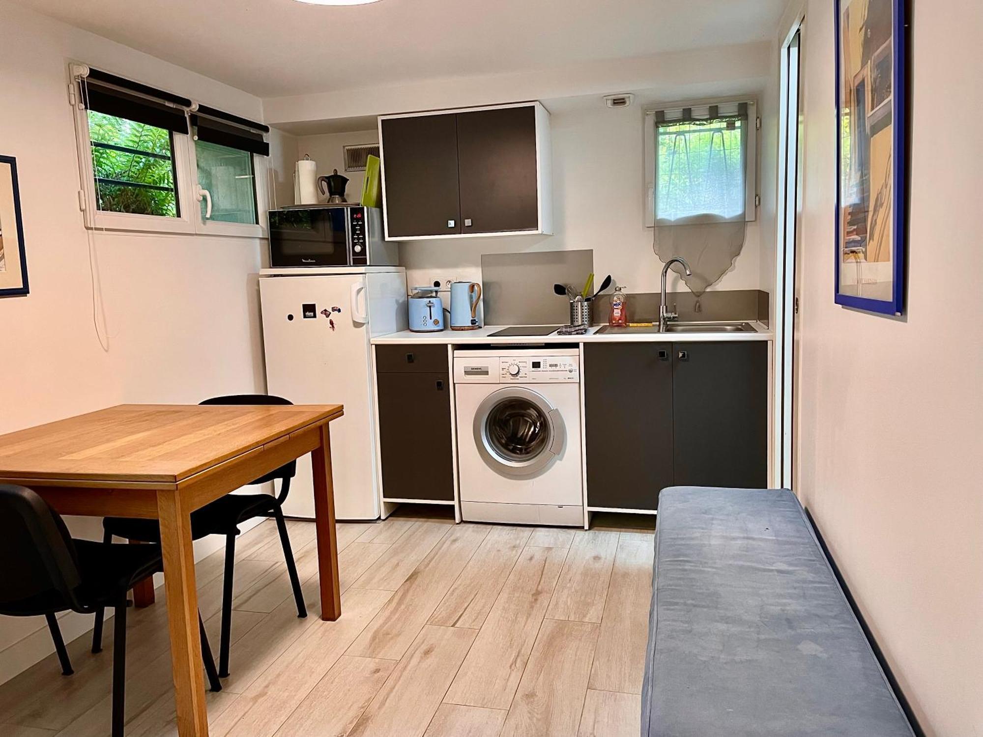 Appartement Cosy, Independant Avec Jardin 뫼동 외부 사진